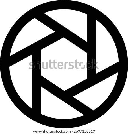 Aperture, Lens, Camera Outline Icon