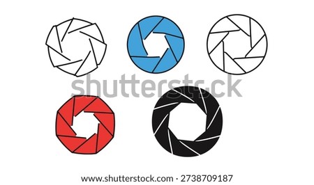 Aperture Line art abstract bright tone vector