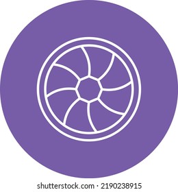 Aperture line circle icon vector image. Can also be used for web apps, mobile apps and print media.