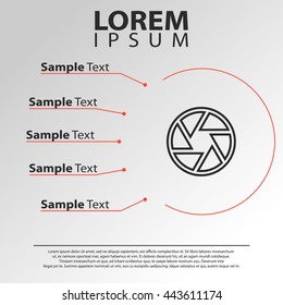 aperture line icon. aperture infographics template