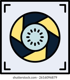Aperture Line Vector Icon Design
