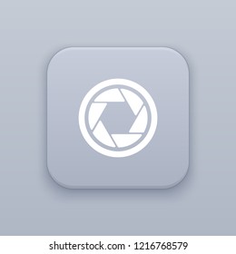Aperture mode button, best vector on a gray background