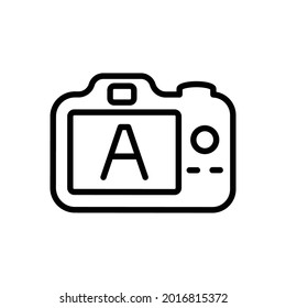 Aperture mode icon, Line Vector graphics