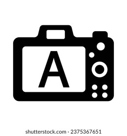 Aperture Mode Icon, Vector Graphics