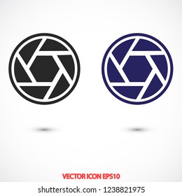 Aperture vector icon 10 eps