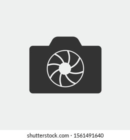 Aperture vector icon illustration sign