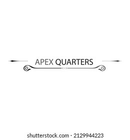 Diseño del logotipo vectorial de la cuarta parte de los apartamentos.