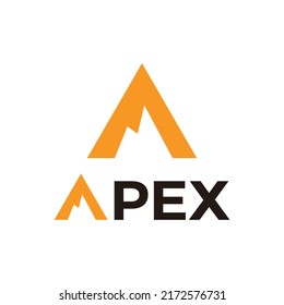 Apex Symbol logo. Abstract letter A symbol vector illustration