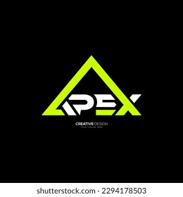 Apex triangle modern shape mountain branding unique logo