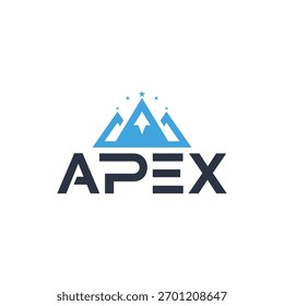 Apex triângulo forma moderna montanha logotipo design símbolo gráfico