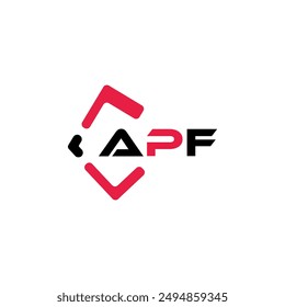 Logo de la letra minimalista creativa de APF. APF iniciales de Vector único alfabeto letra logo diseño