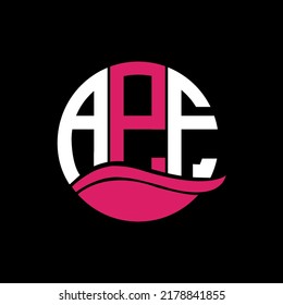 Diseño inicial de logotipo moderno de APF icono vectorial