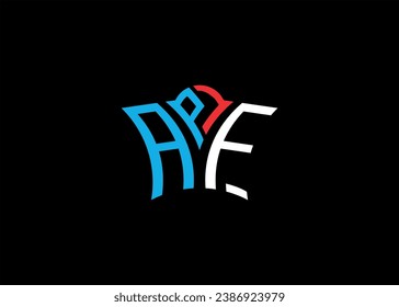 APF initial monogram letter business and simple modern logo.