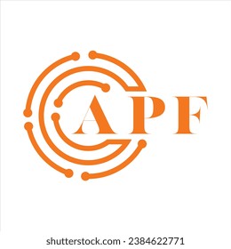APF letter design.APF letter technology logo design on white background.APF Monogram logo design for entrepreneur and business.