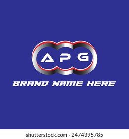 APG letter logo vector unique attractive creative modern initial design white color on blue color background APG letter logo icon design
