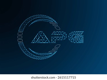 APG low poly letter logo vector design. APG lower poly logo design. 