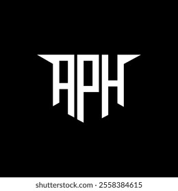 APH letter logo design with white background in illustrator, vector logo modern alphabet font overlap style, calligraphy designs for logo, Poster, Invitation, etc.