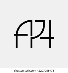 APH monogram vector logo. Three letters logo combined. Suitable for personal brand, company, industry, and business.