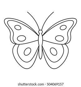 Aphantopus butterfly icon. Outline illustration of aphantopus butterfly vector icon for web