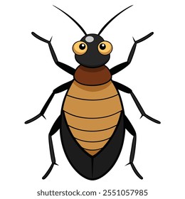 Aphid insect flat vector illustration on a white background