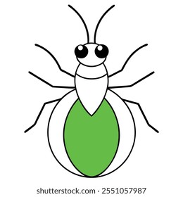 Aphid insect flat vector illustration on a white background