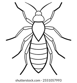 Aphid insect flat vector illustration on a white background