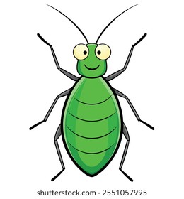 Aphid insect flat vector illustration on a white background