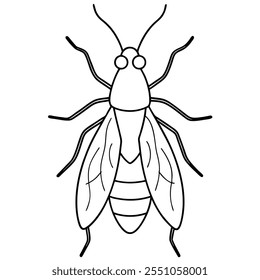 Aphid insect flat vector illustration on a white background