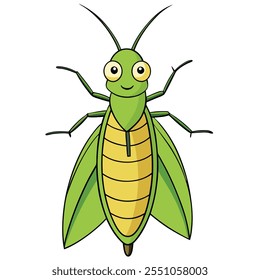 Aphid insect flat vector illustration on a white background