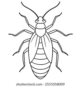 Aphid insect flat vector illustration on a white background