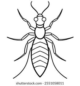 Aphid insect flat vector illustration on a white background