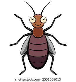 Aphid insect flat vector illustration on a white background