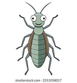 Aphid insect flat vector illustration on a white background