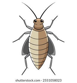 Aphid insect flat vector illustration on a white background