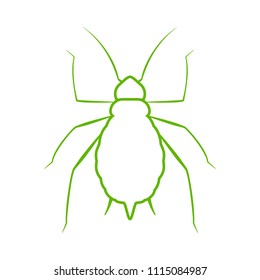 Aphid outline icon . Lawn Pest Control Clipart image isolated on white background