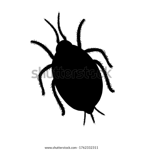 Aphid Silhouette Black Color Isolated On Stock Vector (Royalty Free ...