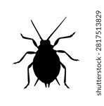 Aphid Simple Insect Silhouette Isolated Icon