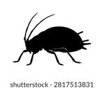 Aphid Simple Insect Silhouette Isolated Icon