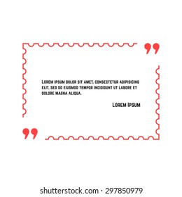 aphorism in thin line postage stamp. concept of thoughts, notice, postcard, testimonials, sentence, poster, expression. isolated on white background. trend modern design vector illustration