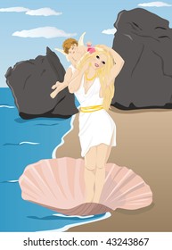 Aphrodite and Cupid