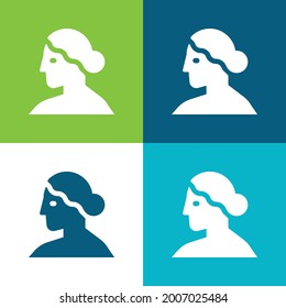 Aphrodite Flat four color minimal icon set