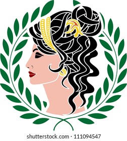 Aphrodite. stencil. vector illustration