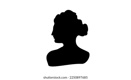 Aphrodite Venus silhouette, high quality vector