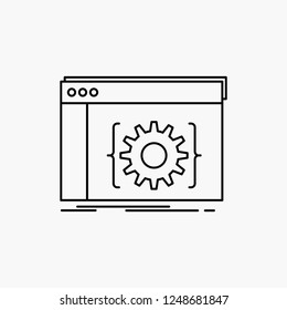 Api, app, coding, developer, software Line Icon. Vector isolated illustration