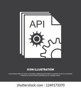 Api, app, coding, developer, software Icon. glyph vector symbol for UI and UX, website or mobile application