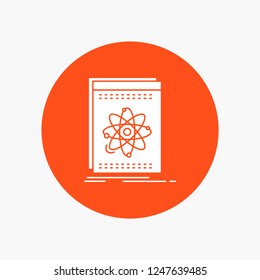 Api, application, developer, platform, science White Glyph Icon in Circle. Vector Button illustration