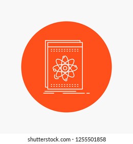 Api, application, developer, platform, science White Line Icon in Circle background. vector icon illustration