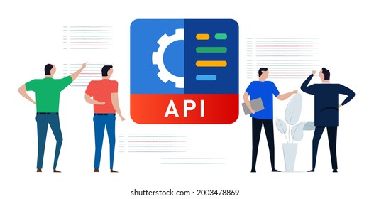 581 Team discussing code vector Images, Stock Photos & Vectors ...