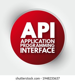API Application Programming Interface - connection between computers or between computer programs, acronym text concept background