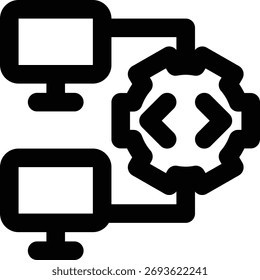 API, Application Programming Interface Outline Icon